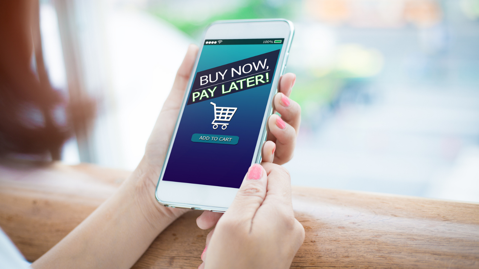 Smartphone and Buy Now, Pay Later app
